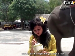 Aziatisch, Grote lul, Sperma in gezicht, Hd, Interraciaal, Buiten, Thais