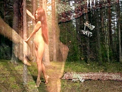 Casey, the hot newbie, gets down and dirty in Solo forest video - 407