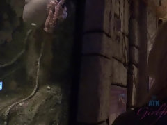 Enthousiasteling, Badkamer, Blond, Vriendin, Gezichtspunt, Mager, Roken, Tieten likken