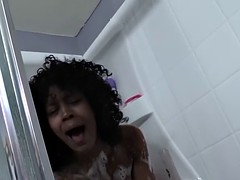 Misty Stone Works On Two White Cocks