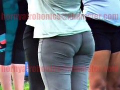 MILF Gray Tight Pants Big Booty (Yoga)