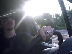 Большие сиськи, Брюнетки, В машине, Сперма на лице, Немки, Хд, На природе