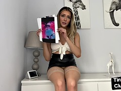 Любители, Красотки, Блондинки, Британки, Женское доминирование, Кожа, Белье, Соло