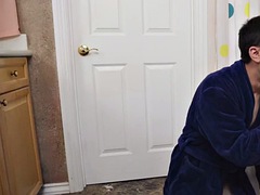 In den arsch, Tussi, Grosser schwanz, Blasen, Spermaladung, Reiten, Ablutschen, Titten