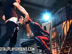 Digitalplayground - Sloppy Blowjob and strong girl-on-girl action whipped out in this deadly rain scene