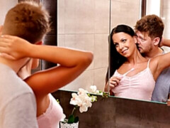 Romantic sex for couple at dawn