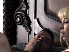 Cul, Couple, Tir de sperme, Faciale, Embrassement, Léchez, Seins naturels, Petite femme