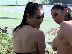 Amilia Onyx with her beautiful eyes deep throating a lil' manstick