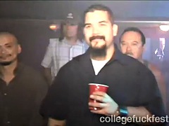 College teen slut fucks a hard cock at a party