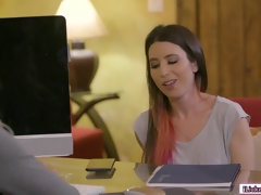 In den arsch, Blondine, Braunhaarige, Vollbusig, Lesbisch, Lingerie, Pornostars