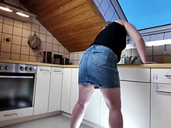 Couple, Tir de sperme, Gode, Hd, Cuisine, Mère que j'aimerais baiser, Culottes ou slips, Pov