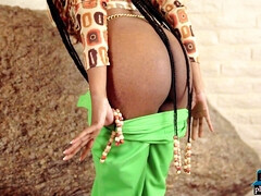 Huge natural breast Ebony playboy model