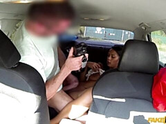 Beautiful busty brunette Isabella Chrystin rammed on the backseat