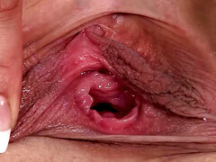 Cutie Evelin Stone shows off her wet cunt