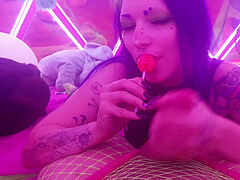 Slutty Rave girl women stranger hj filthy feet pov