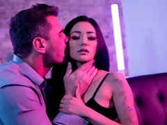 Aziatisch, Kont, Handbeurt, Zoenen, Likken, Ondergoed, Geschoren, Kousen