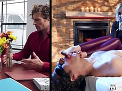 Grosser arsch, Grosser schwanz, Blondine, Kehlenfick, Fetisch, Fußfetisch, Handjob, Hd