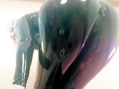 Arsch, Vollbusig, Kehlenfick, Frau, Weibliche domination, Fetisch, Latex, Solo