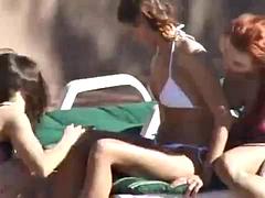 Anaal, Blond, Bruinharig, Dubbele penetratie, Lesbisch, Roodharige vrouw, Trio, Speelgoed