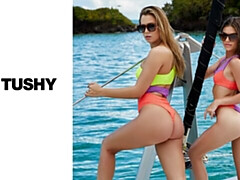 Большая жопа, Минет, Собачьи, Вчетвером, Натуральные сиськи, На природе, Молоденькие, Сиськи