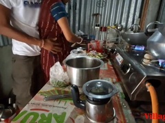 Desi Stepmom Kitchen Fuck with Villagesex91 - Blowjob and Doggy Style Sex