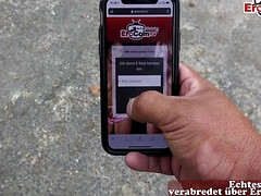 Blond, Diep in de keel, Duits, Hd, Buiten, Gezichtspunt, Tiener, Tieten likken