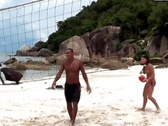 Slutty blonde Victoria Tiffani is ass-fucked on the beach