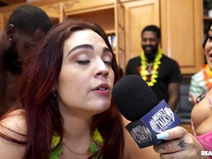 Schwarz, Hardcore, Interrassisch, Öffentlich, Muschi, Rotschopf