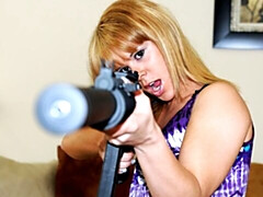 Grosser arsch, Grosser schwanz, Grosse titten, Blondine, Blasen, Hundestellung, Milf