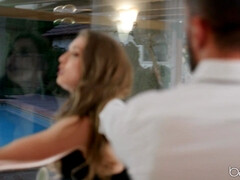 Tussi, Blondine, Braunhaarige, Schwanz, Würgen, Behaart, Absätze, Weibliche ejakulation