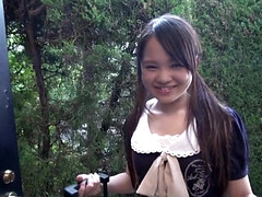 Enthousiasteling, Aziatisch, Lieveling, Pijpbeurt, Japaans, Gezichtspunt, Schoolmeisje, Tiener