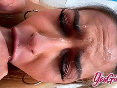 Chanel Camryn's tight body takes a hard pounding & cumshot in POV