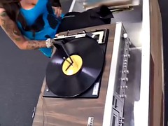 Sexy Barista in blue shirt fucked for good money