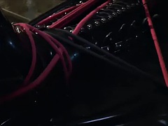 Sadomasoquismo, Negro, Rubia, Amarrada, Ébano, Dominacion femenina, Látex, Solo