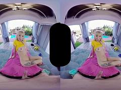 3 dimensionaal, Blond, Gezichtspunt, Realiteit, Mager, Tieten likken