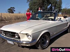 Lécher le cul, Blonde, Brunette brune, Doigter, Lesbienne, Masturbation, De plein air, Adolescente