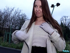 Amerikanisch, Schwanz, Hundestellung, Hotel, Im freien, Kurzes haar, Rock, Titten