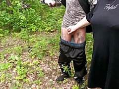 Park Blowjob: Friend Sucks Dick and Swallows Cum in Outdoor Sex