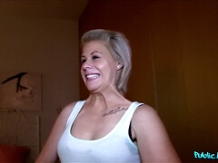 Short Haired Woman Gets A Special Offer For Stranger's Cock