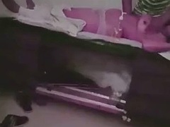 Wife gets a massage in front of her husband