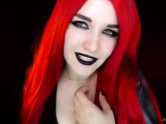 ASMR solo with redhead devil babe