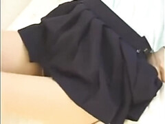 japanese girl tape gagged in skirt and blouse
