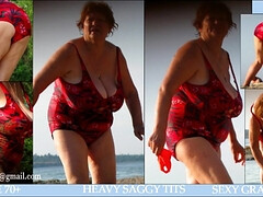 Seductive BIG BEAUTIFUL WOMAN Granny Beach Voyeur