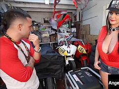 ぽっちゃり, デカ尻, フェラチオ, 茶髪の, ぽちゃ, ラティーナ, アウトドア, オッパイの