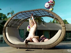 茶髪の, レズビアン, なめる, 下着, 自然山雀, パーティ, 小柄, オマンコ