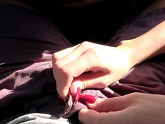 Tetas grandes, Coche, Corridas, Estilo perrito, Atragantadas, Masturbación, Al aire libre, Coño