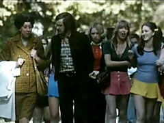 Retro German schoolgirl seduces and fucks her teacher and classmate guy