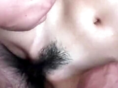 18 ans, Asiatique, Brunette brune, Tir de sperme, En levrette, Petite amie, Hard, Adolescente