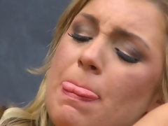 Amateur, Gros seins, Blonde, Sucer une bite, Plantureuse, Faciale, Hard, Professeur