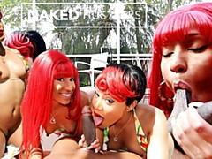 Noire, Queue, Noir ébène, Hd, Fête, Piscine, Réalité, Suçant